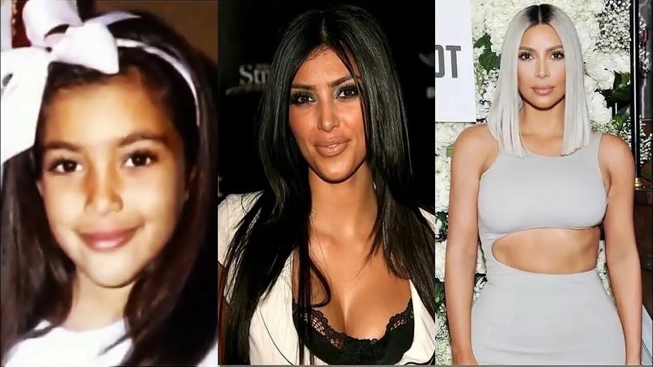 Кардашьян фото до пластики Kim Kardashian Looks Changing - From 1 To 37 Years Old Body Transformation - You