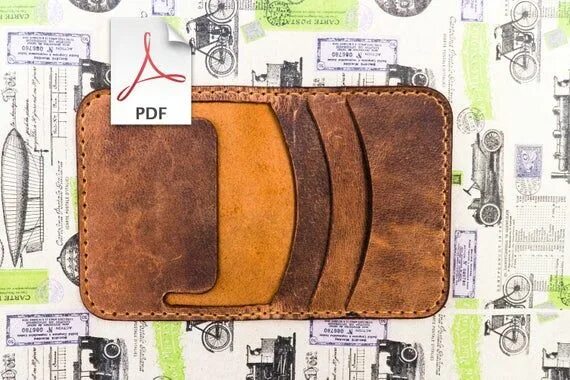 Кардхолдер из натуральной кожи выкройка PDF Leather Wallet Pattern / Bifold Cardholder Pattern Etsy Leather wallet patte