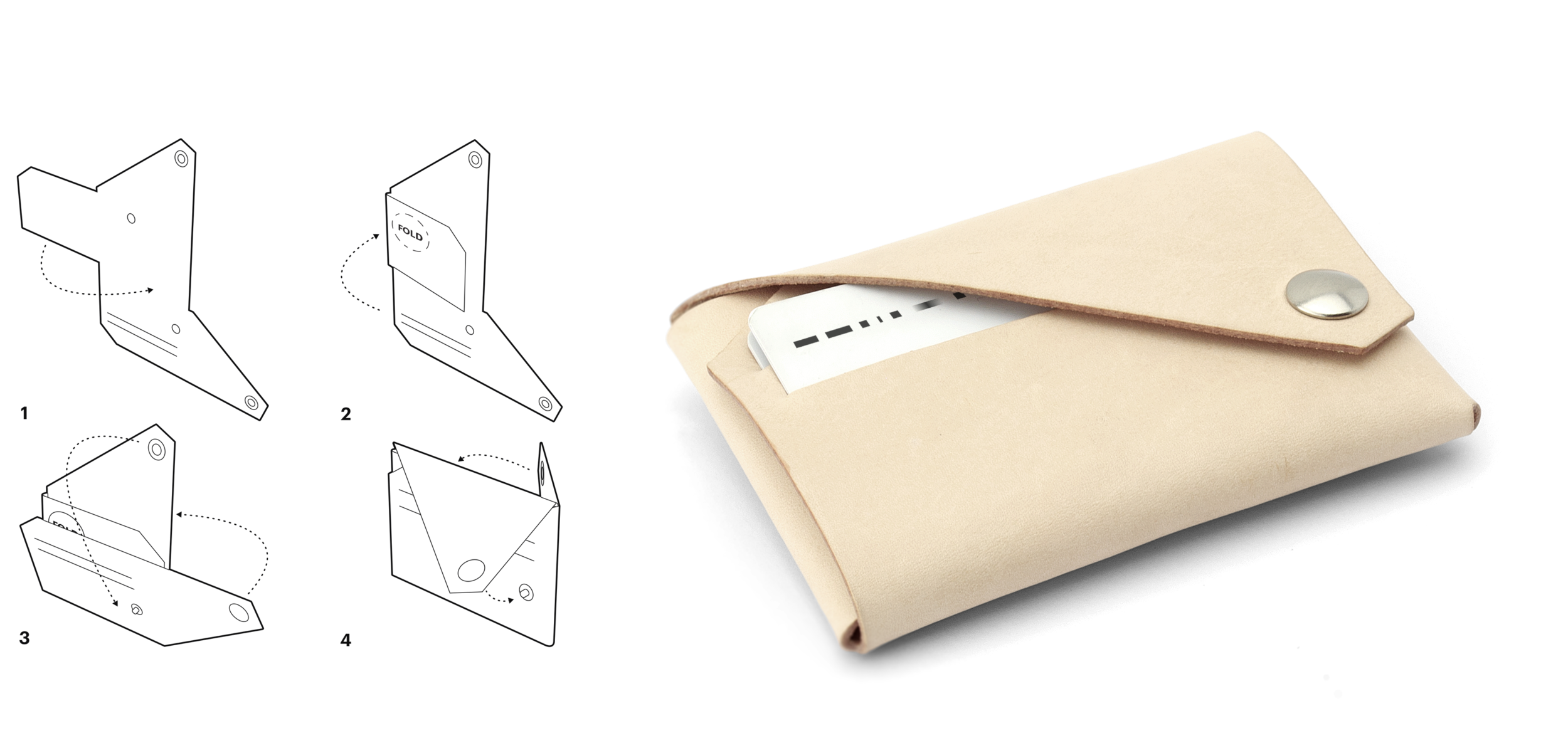 Кардхолдер из натуральной кожи выкройка WALLET Dompet kartu, Dompet kulit, Dompet