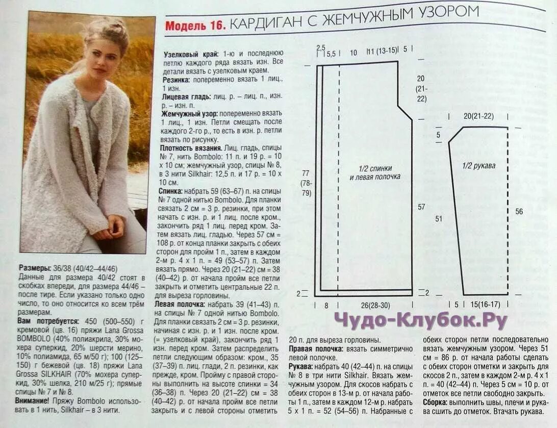 Кардиган из мохера спицами со схемами Как связать кардиган из мохера спицами: схемы и описания