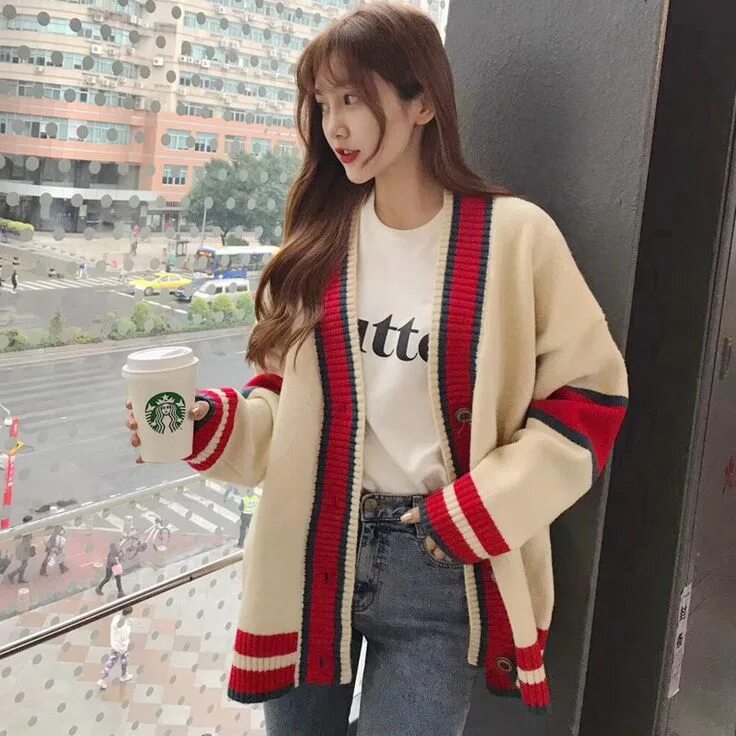 Кардиган корейский стиль женский undefined Sweater coats, Korean women, Clothes for women