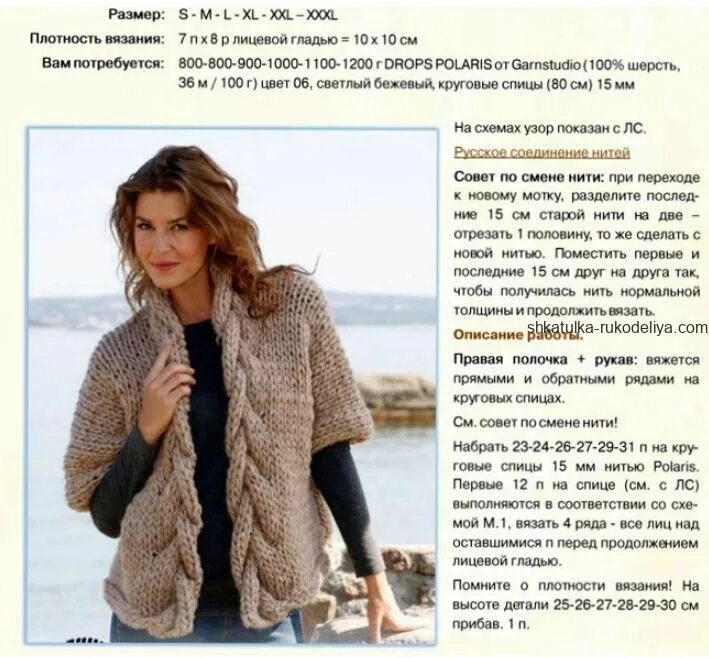 Кардиган с косами спицами схемы и описание Вязаный спицами кардиган с косами на планках. Модный кардиган спицами подборка с