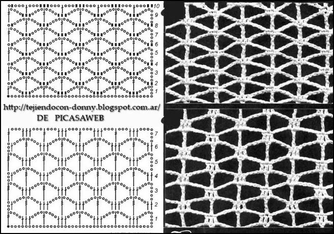 Кардиган сетка крючком для начинающих схема PATRONES - CROCHET - GANCHILLO - GRAFICOS: Points well openwork weaving crochet 