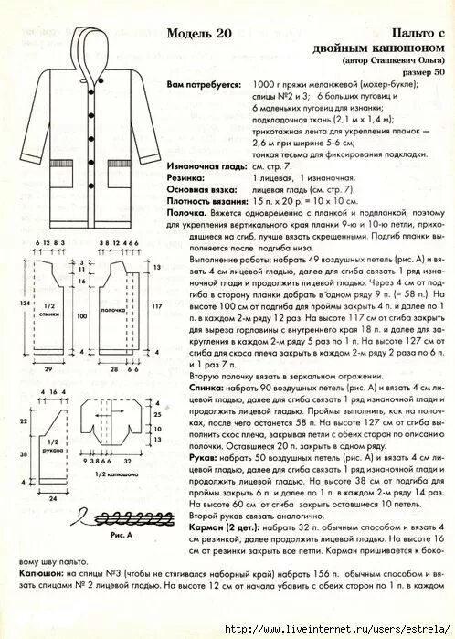 Кардиган спицами с капюшоном для женщин схемы Pin on вязание