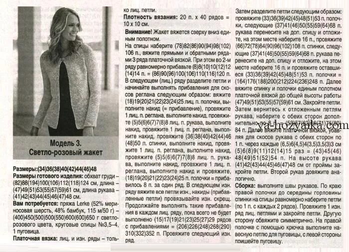 Кардиган сверху спицами схемы и описание Вязаный спицами жакет регланом. Элегантный жакет платочной вязкой описание Вязан