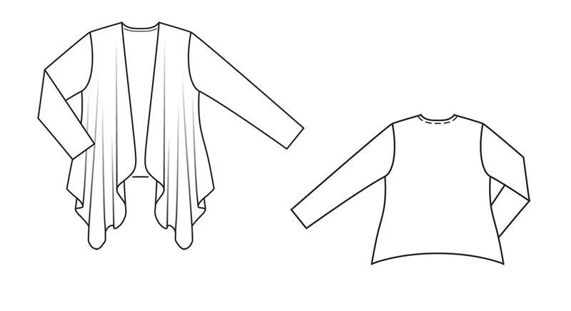 Кардиган трикотаж женский выкройки Sheer Jacket 07/2013 #113