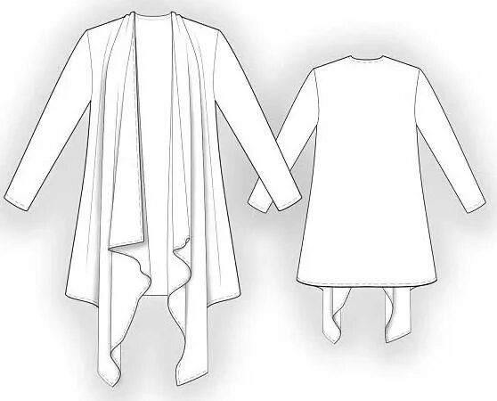 Кардиган выкройка скачать Кардиган из трикотажа Sewing women, Cardigans for women, Womens sewing patterns