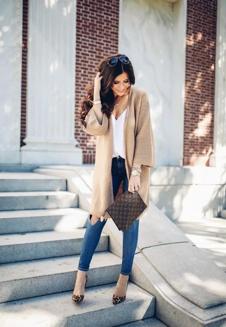 Кардиган женский с чем носить 2024 тренд Stylish Fall Outfits for 2017