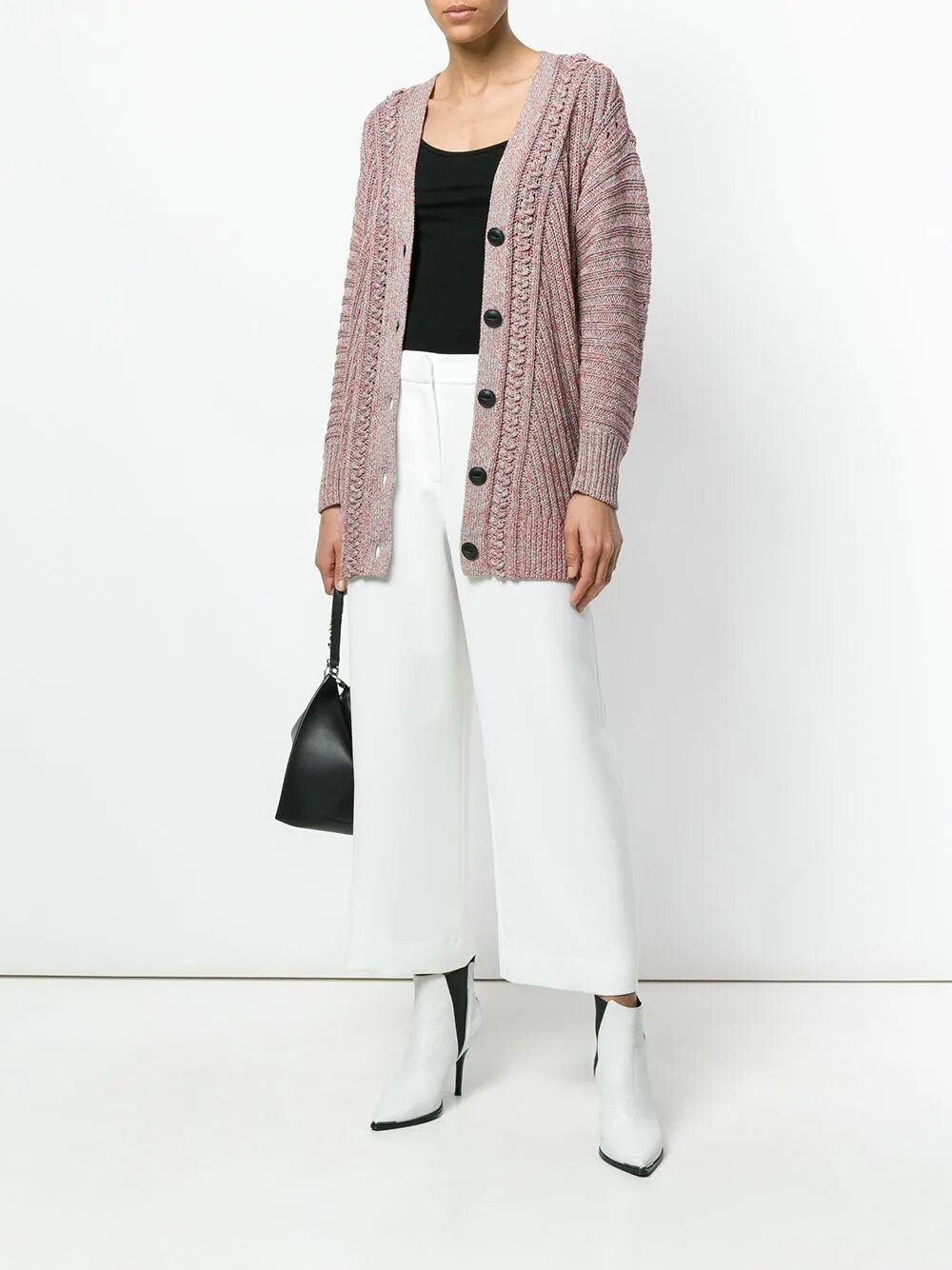 Кардиган женский тренд Rag & bone длинный фактурный кардиган (розовый) купить в интернет-магазине онлай