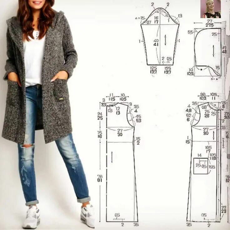 Кардиган женский выкройки сшить Подборка выкроек OK.RU Jacket pattern, Sewing coat, Fashion sewing