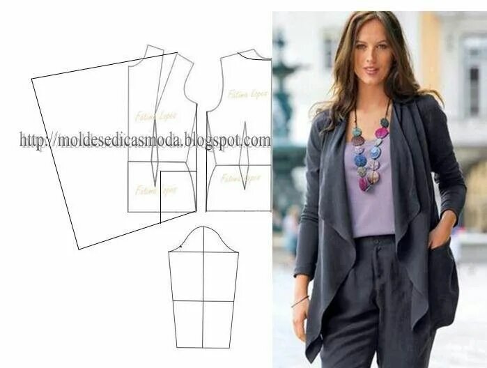 Кардиган женский выкройки сшить Pin de Pat Artes em Roupas Ideias fashion, Padrões de moda, Moda