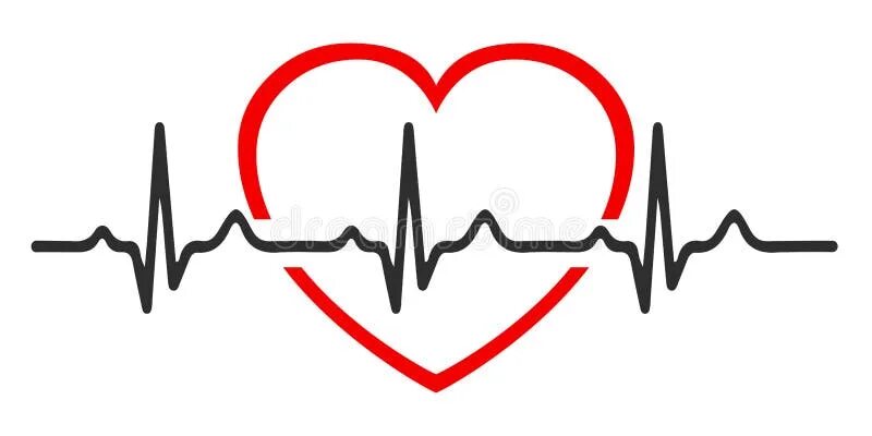 Кардиограмма сердца фото Pulse in Heart Sign - Vector Stock Vector - Illustration of cardiology, diagram: