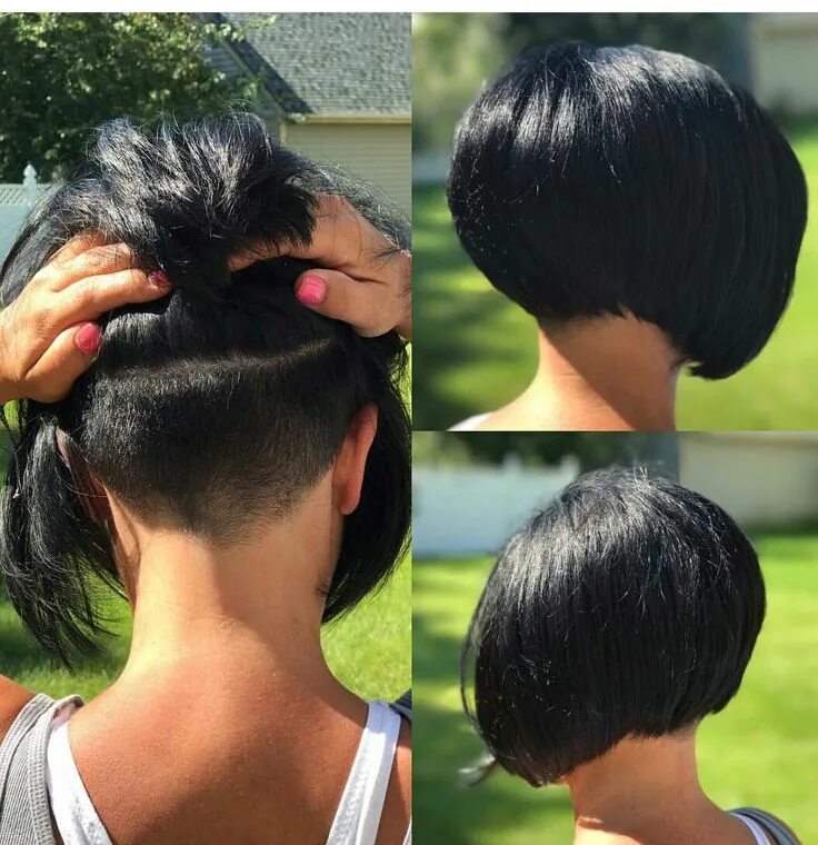 Каре на ножке фото затылка Pin by amber loza on Short hairstyles Short hair balayage, Balayage hair, Short 