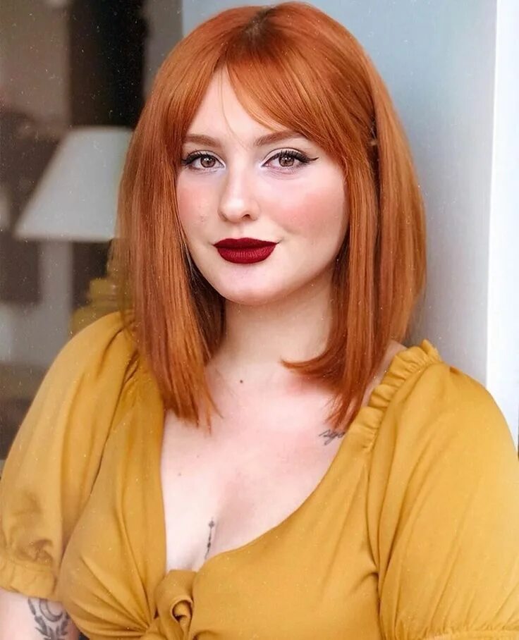 Каре на рыжие волосы без челки фото Pin on Hair Ginger hair color, Short red hair, Stylish hair