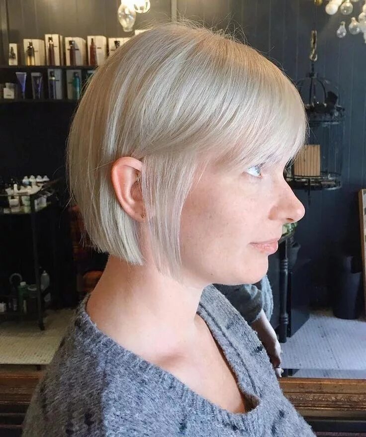 Каре на тонкие волосы реальные фото Ash Blonde Bob For Thin Hair #thinninghairwomen Haircuts for fine hair, Hairstyl
