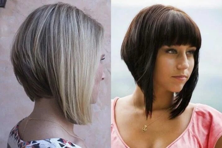 Каре на удлинение фото с челкой Bob haircut with bangs for medium hair (52 photos) hairstyle with bangs oblique 