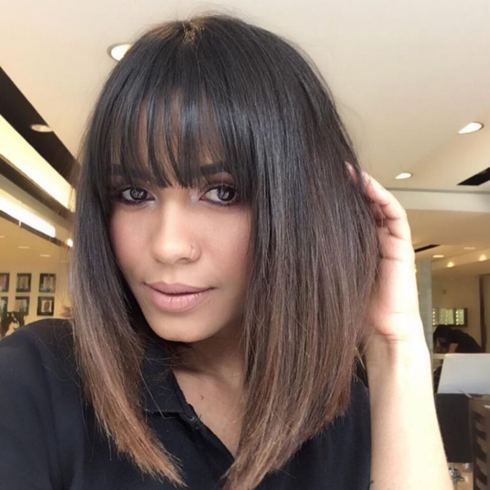 Каре на удлинение фото с челкой Rodrigo Siqueira (@ro.hsiqueira) * Instagram photos and videos Cabelo com franja