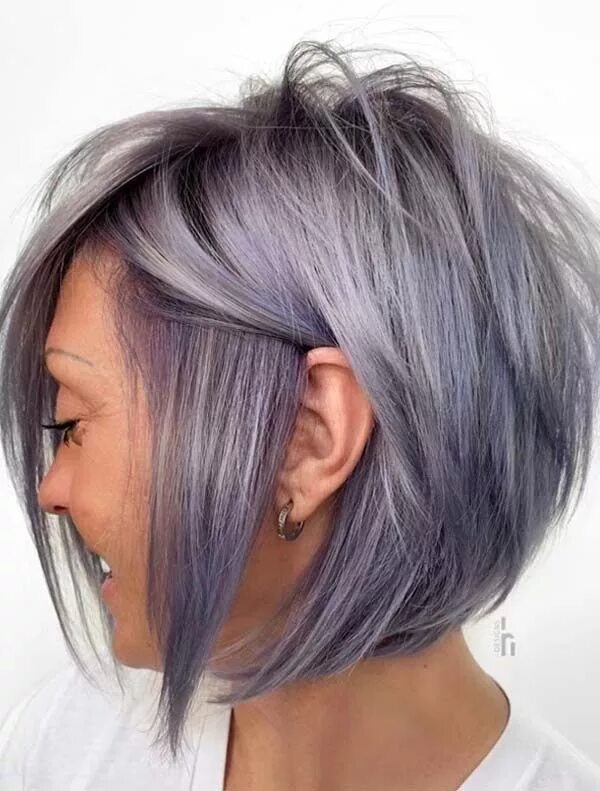 Каре пепельного цвета фото Elegant Messy Bob Haircuts & Styles for Women in 2019 Stylesmod Short hair color