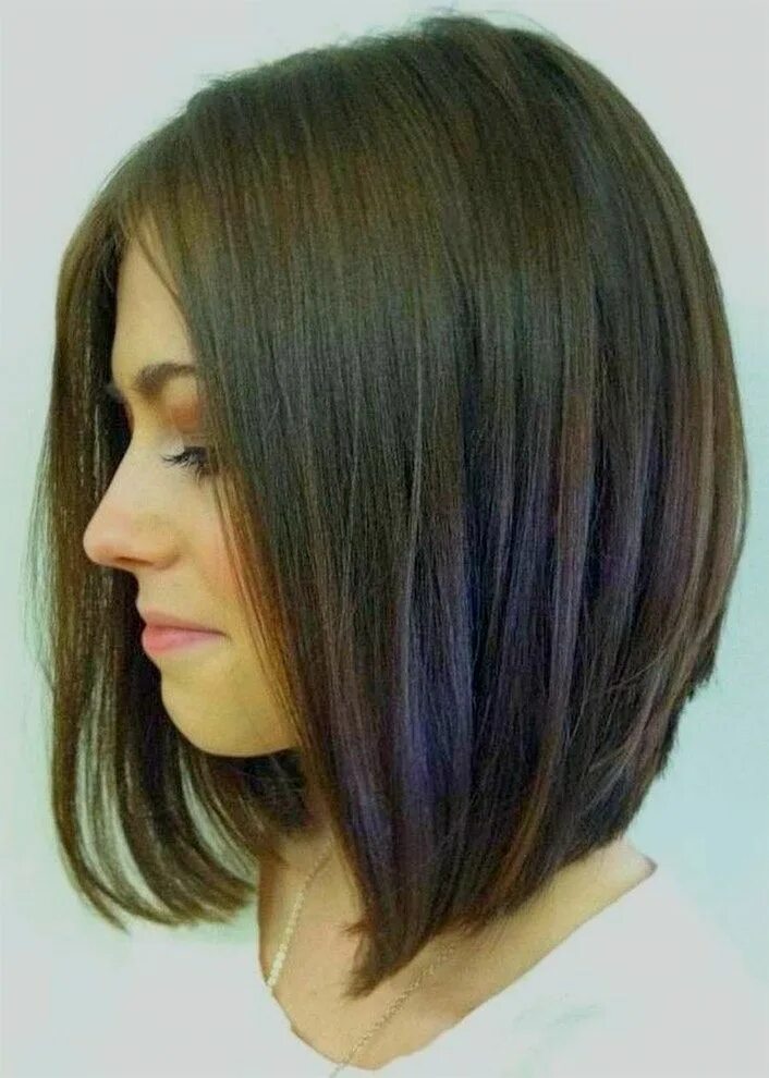 Каре прическа женская средние волосы Image result for long bob stufig Angled bob hairstyles, Thick hair styles, Long 