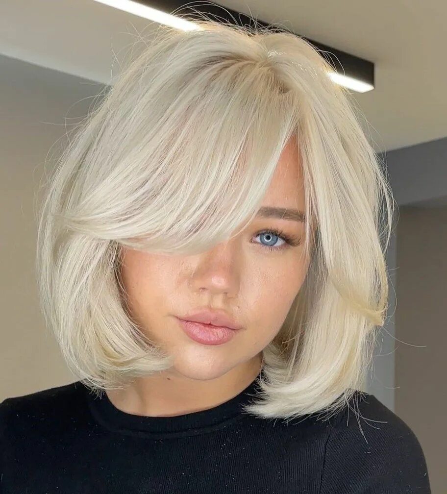 Каре с челкой блонд 2024 фото 20 Feminine Rounded Bob Hairstyles for 2024 Blonde bob haircut, Hairstyles for t