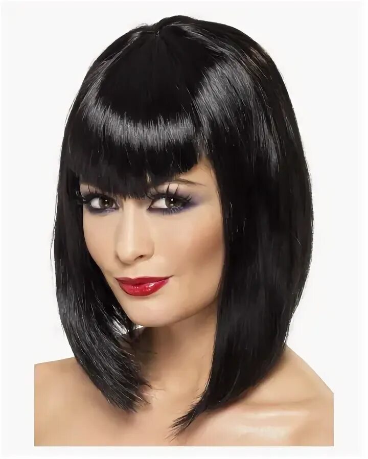 Каре с челкой черные волосы фото Sexy Vamp Wig as a Halloween wig - Karneval Universe