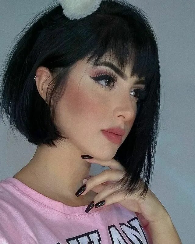Каре с челкой черные волосы фото ShortHair CabeloCurto (@meucabelocurto) * Fotos y videos de Instagram Hair style