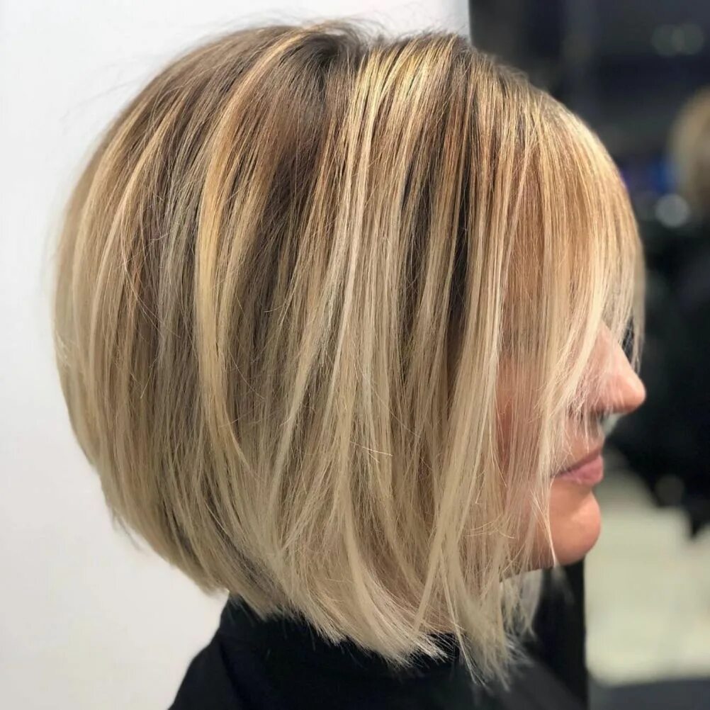 Каре с градуировкой фото с челкой 60 Trendy Layered Bob Haircuts to Try in 2024 Frisuren, Haarschnitt, Frisuren ha