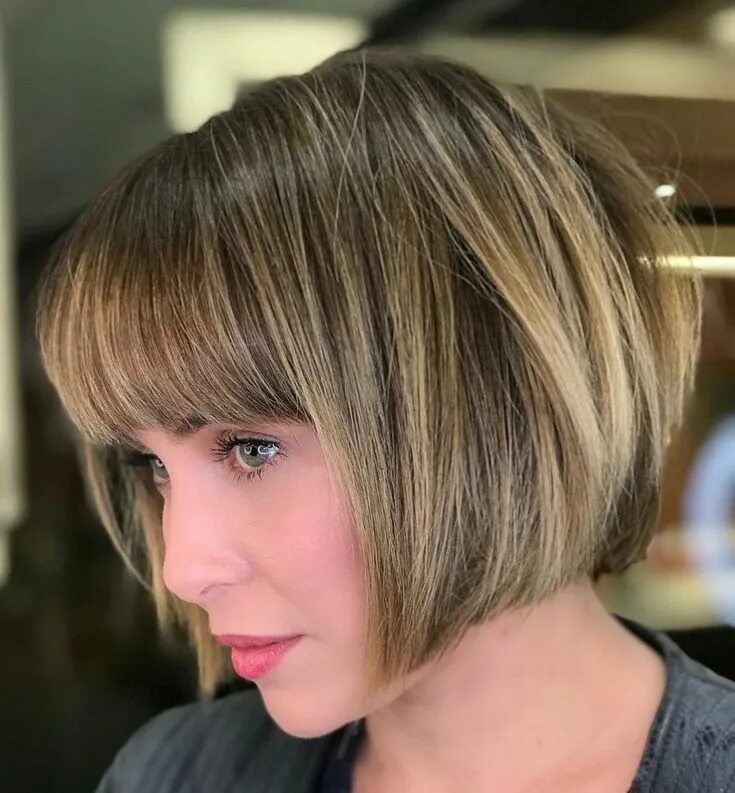 Каре с градуировкой фото с челкой 100 Mind-Blowing Short Hairstyles for Fine Hair in 2024 Peinado bob, Cortes de c