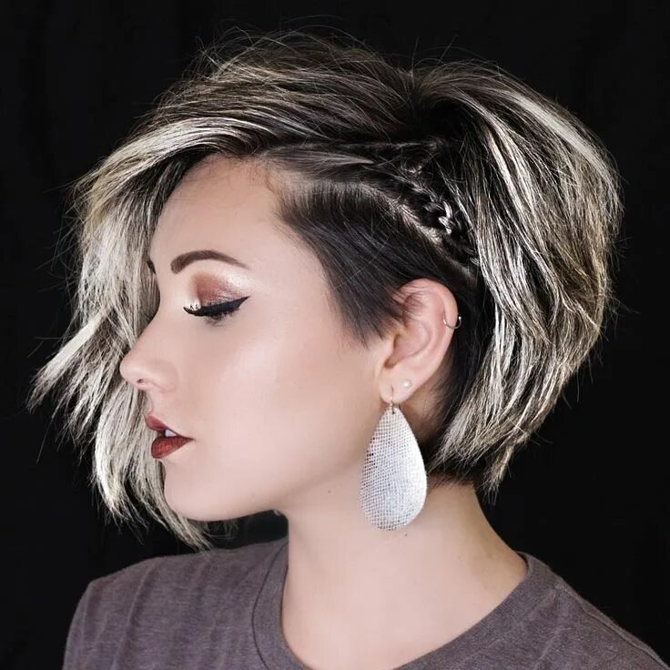 Каре с короткими висками фото Pin on Hair Sмyles Side braid hairstyles, Long face hairstyles, Short hair cuts