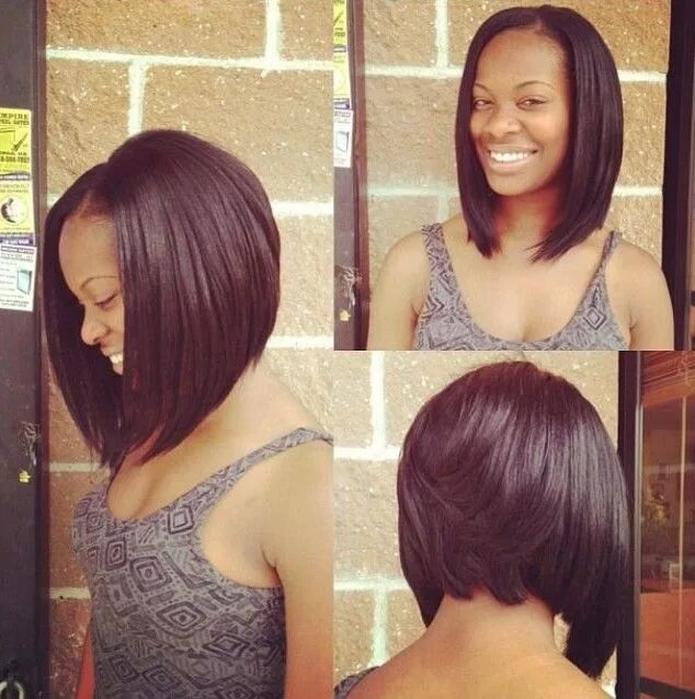 Каре с удлинением на лицо фото 10 New Black Hairstyles with Bangs - PoP Haircuts Hair, Short hair styles, Love 