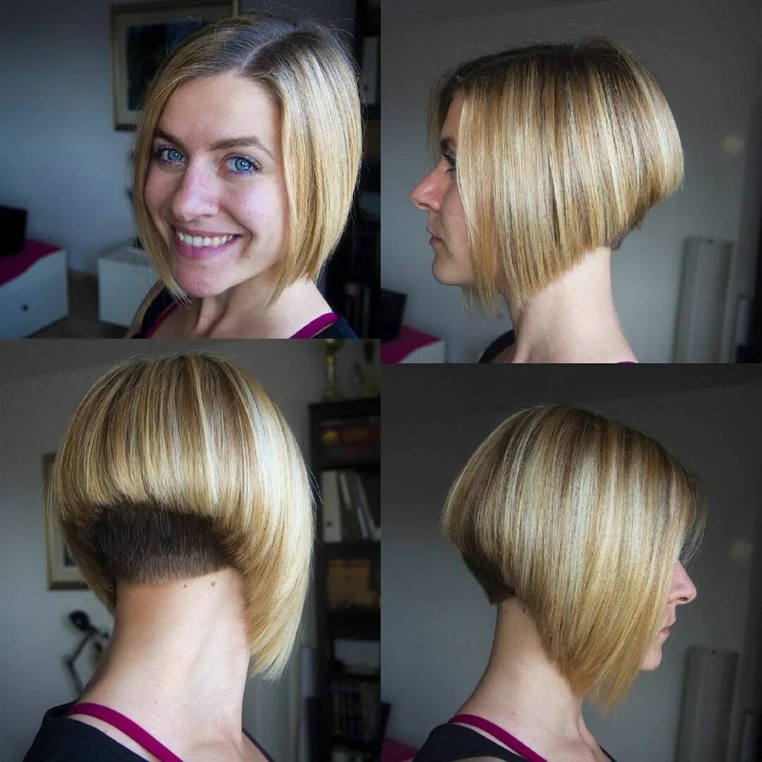 Каре с углом фото nikathron Stacked bob hairstyles, Short bob hairstyles, Short bob haircuts