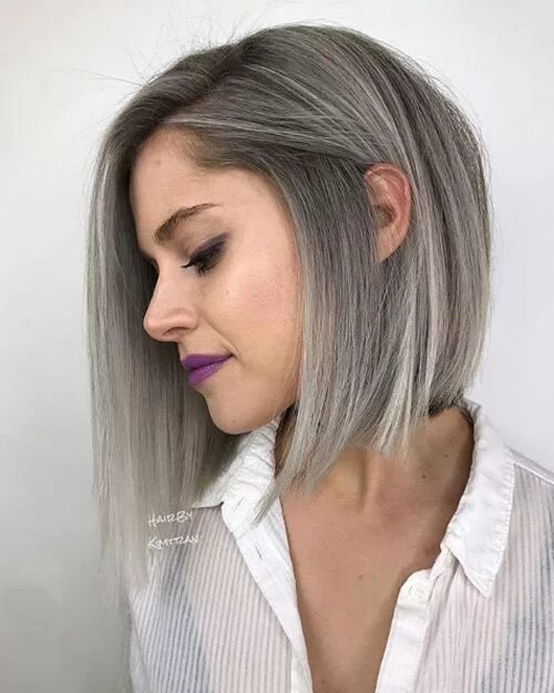 Каре серого цвета фото 52 New Hair Colors to Experiment With This Season Hair and Makeup Bridesmade hai