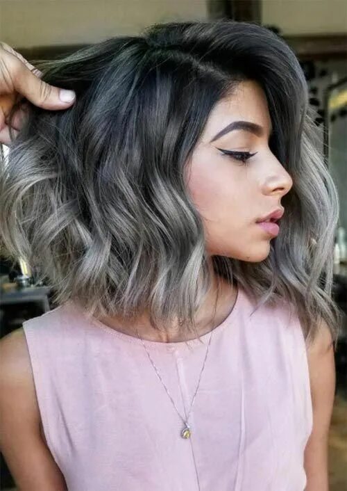 Каре серого цвета фото 53 Hottest Fall Hair Colors to Try: Trends, Ideas & Tips Silver blonde hair, Bla