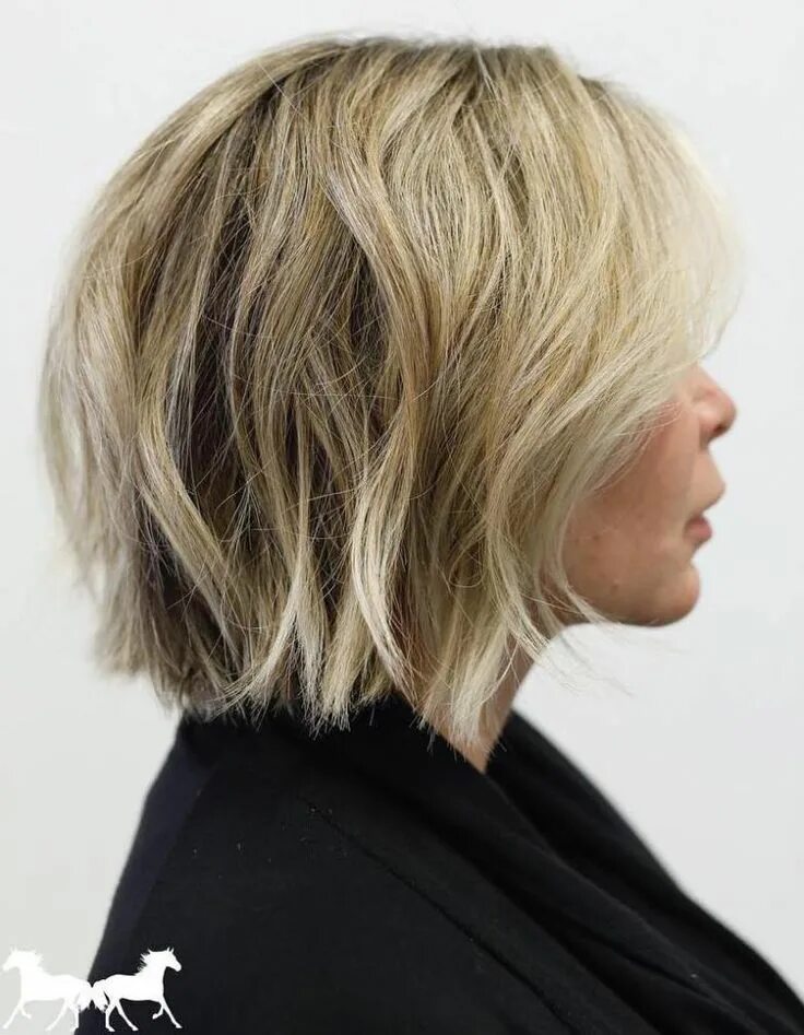 Каре шегги фото Tousled Choppy Blonde Bob Choppy bob hairstyles, Wavy bob hairstyles, Bob hairst
