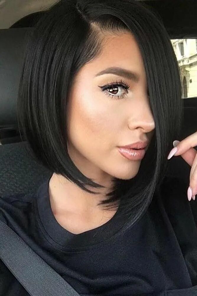 Каре стрижка брюнетка карие 38 Asymmetrical Bob Ideas You Will Fall In Love With Asymmetrical bob haircuts, 
