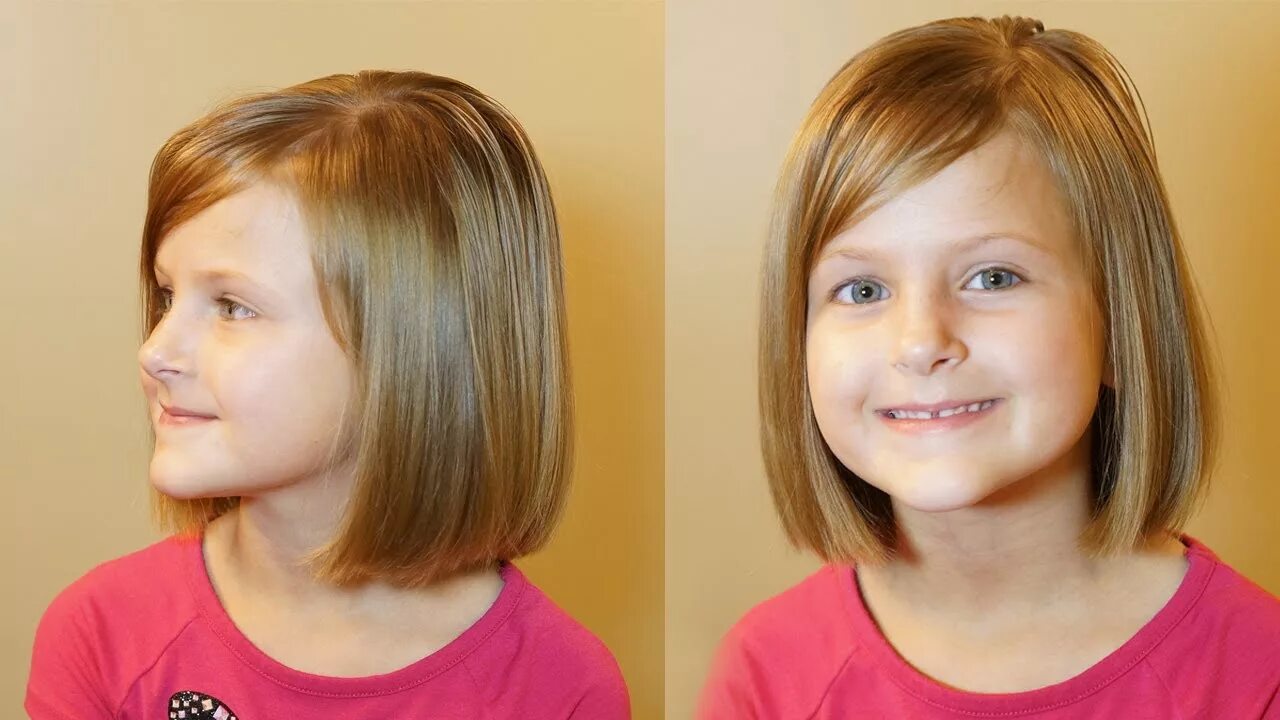 Каре стрижка девочке 11 лет How to do a Bob Cut // Short Hair Tutorial // Girls Haircuts - YouTube