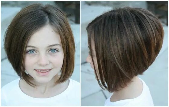 Каре стрижка для подростка девочки Stacked A Line Bob And i just Girls short haircuts, Girls short haircuts kids, L