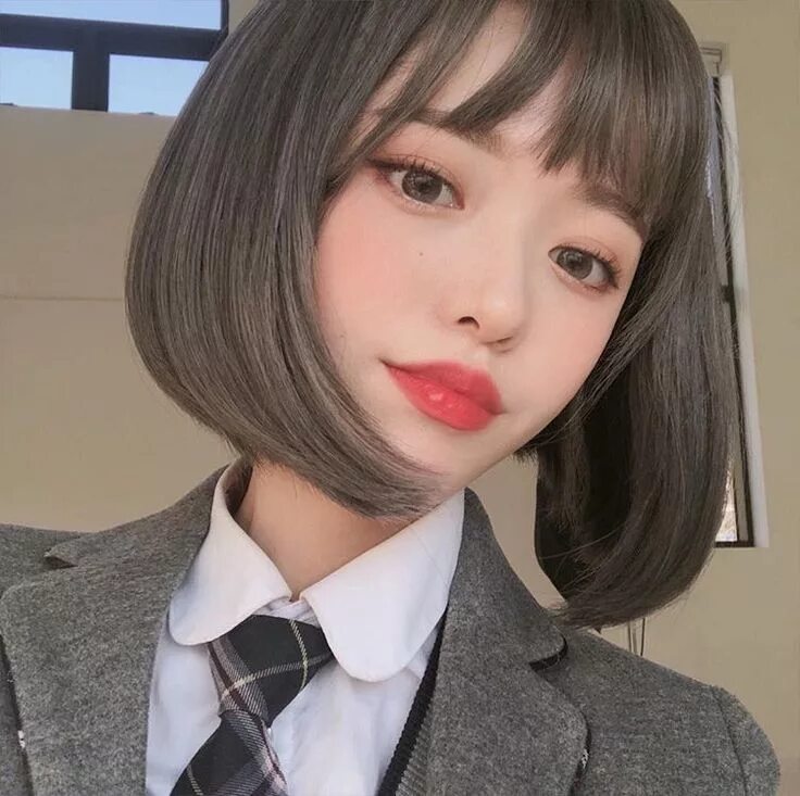 Каре стрижка корейских девушек 안녕하세요 콩순입니다 ㅋ ㅋ ㅋ Girl short hair, Ulzzang short hair, Short hair styles