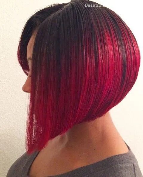 Каре стрижка красная 15 Ideas for Red Ombre Hair #HairColors Bob hairstyles, Red ombre hair, Messy bo