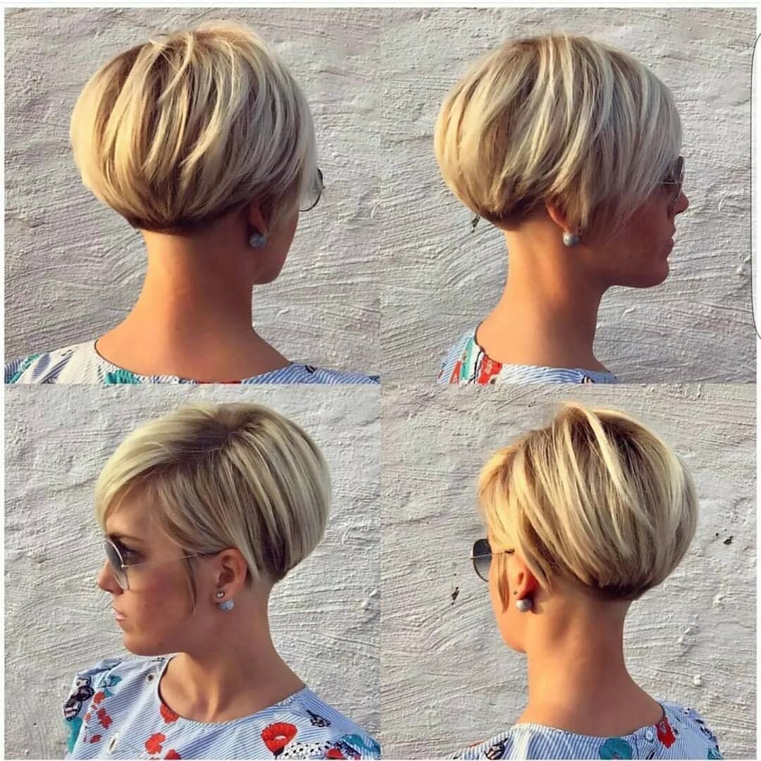 Каре стрижка на ножке фото короткие 40 Most Flattering Bob Hairstyles for Round Faces 2024 - Hairstyles Weekly Frisu