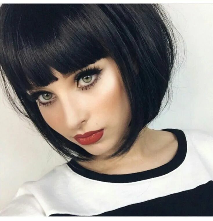 Карэ стрижка с челкой New! Модные короткие стрижки 2023 2024 143 фото женские тренды Short straight ha