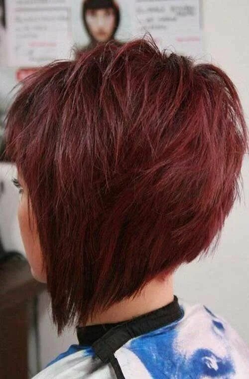 Каре стрижка с челкой и макушкой короткой Inverted Bob Hair for Women Chic Look - Fashion 2D Stacked bob haircut, Short as