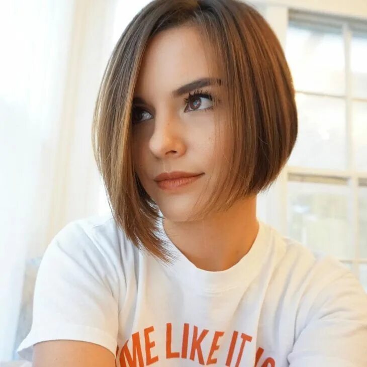Каре стрижка с челкой подростку Cabelo curto liso: 60 cortes tendência para um visual moderno e estiloso Short b