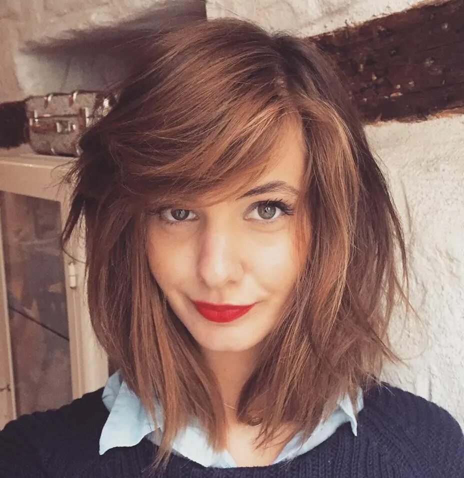Каре стрижка с челкой подростку 20 Cute Medium Haircuts to Fuel Your Imagination Capelli fini, Tagli di capelli,