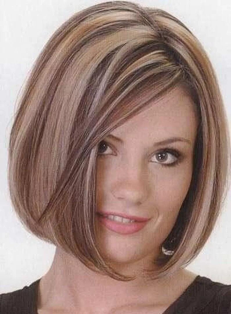 Каре стрижка с челкой с мелированием New Fashion Glamor Straight Mixed Color Bob 100% Indian Remy Hair Lace Wig 8 Inc