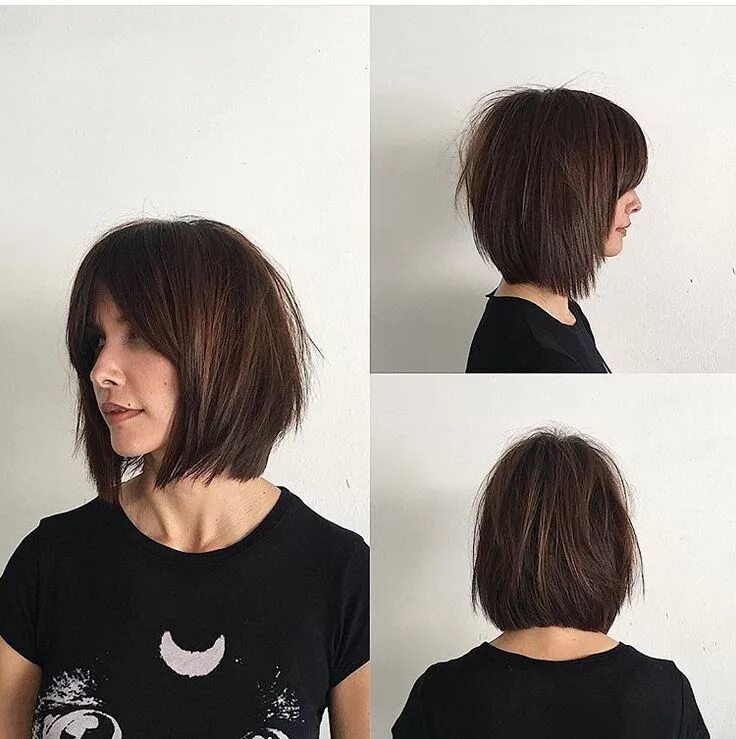 Каре стрижка со снятым верхом Pin by B_Design on Hair Short hair with bangs, Short straight hair, Medium lengt