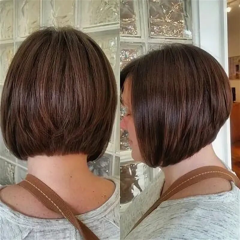 Каре стрижка сзади фото женские Graduated Bob Haircut Front And Graduated bob hairstyles, Hairstyles for thin ha