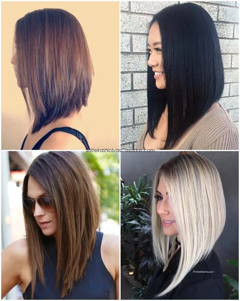Каре стрижка удлиненная спереди Cortes de cabelo da moda para 2018 Cortes feminino modernos - Solteiras Noivas C