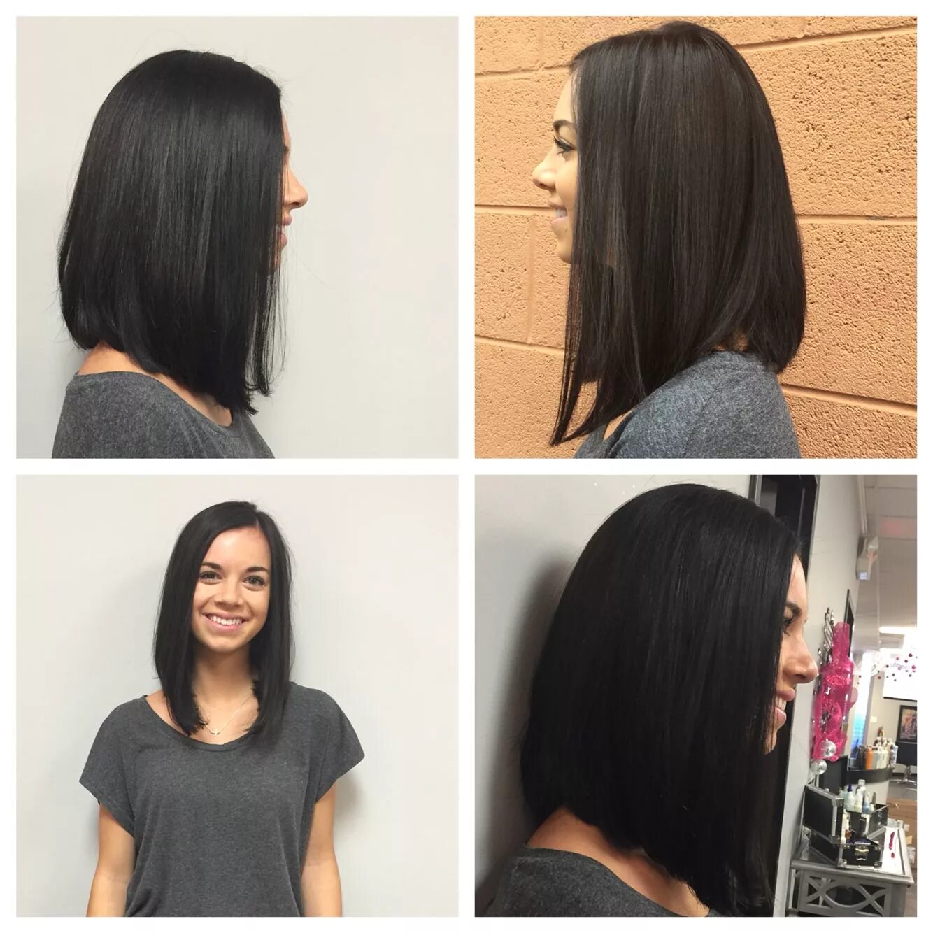 Каре стрижка впереди длинные Long angled bob Long hair styles, Hair styles 2017, Hair styles