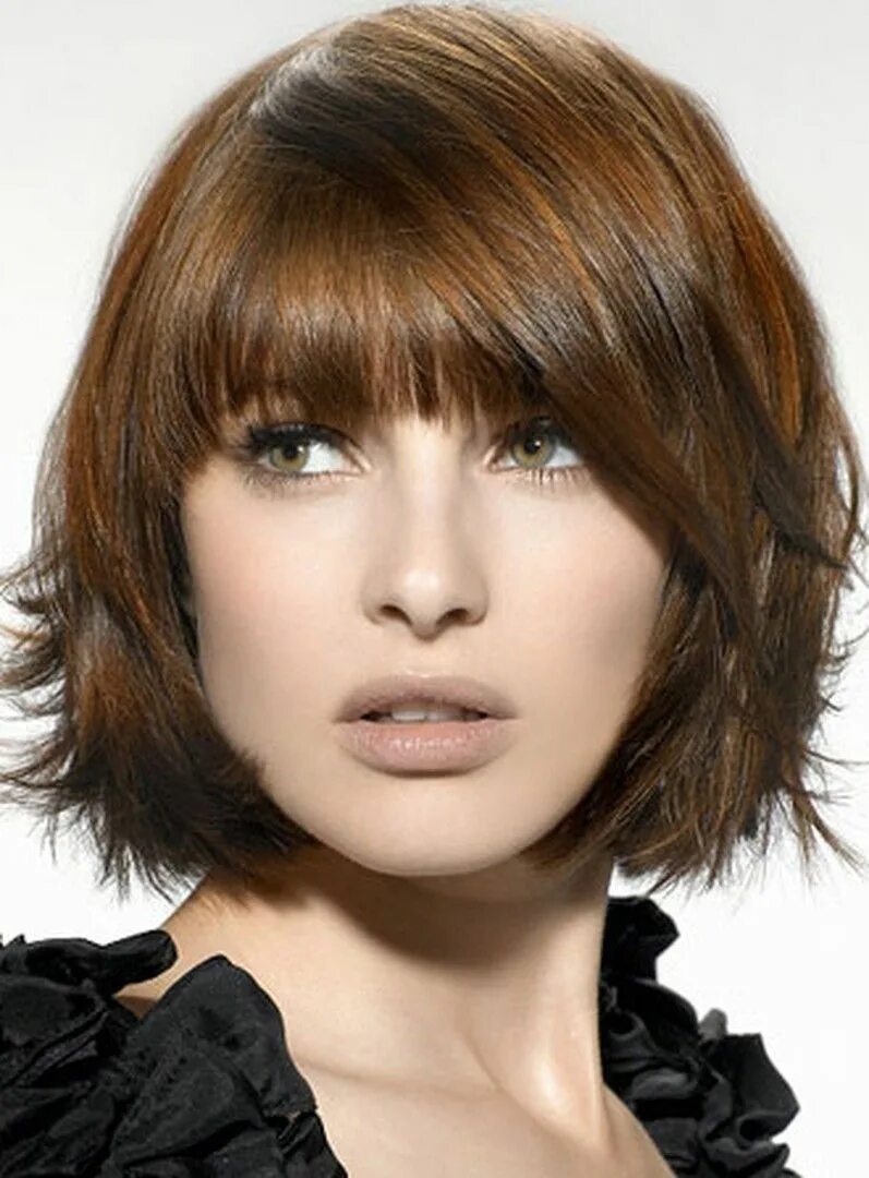 Каре стрижка женская с челкой каскад New Arrival Chic Medium Straight Light Brown Wig 8 Inches Custom Of Stars Short 